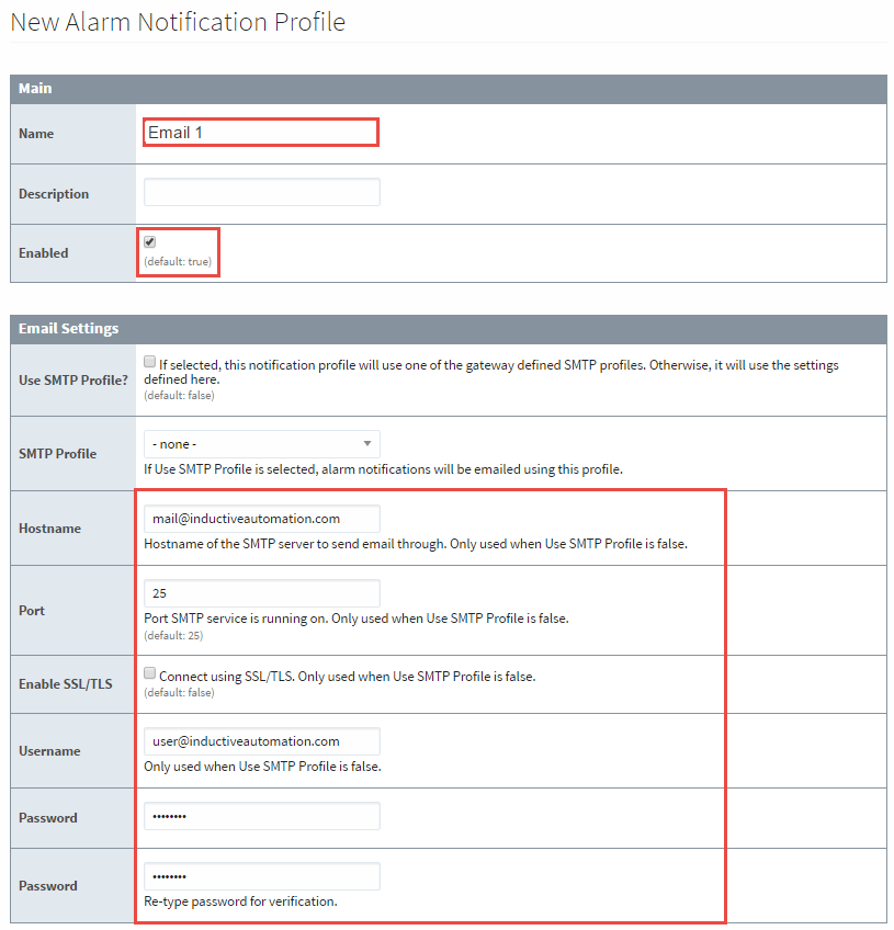 Alarm Notification Email Setup Step 5