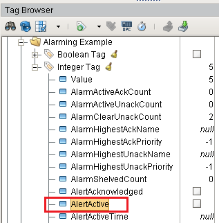 Alarm Status Example Step 3b