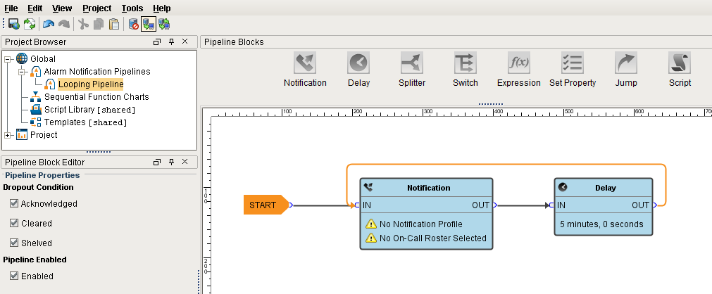 Create Looping Alarm Notification Step 1