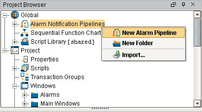 Create Simple Alarm Pipeline Step 1