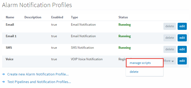 Modifying a Voice Notification Script Step 1