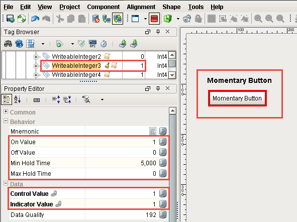 momentary button example