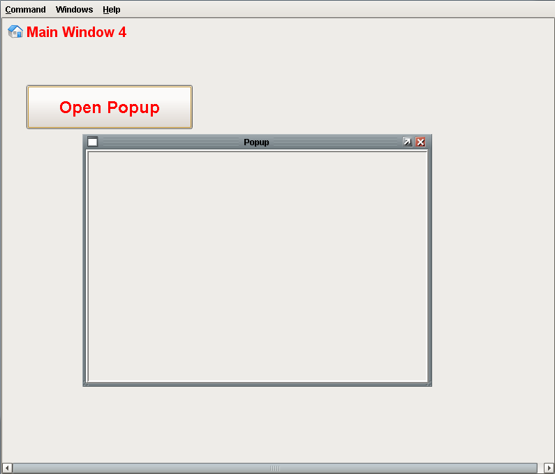 Popup Window Properties Vision Client