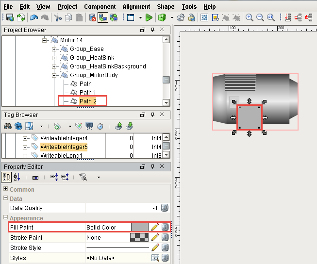 selecting components of the SVG 4
