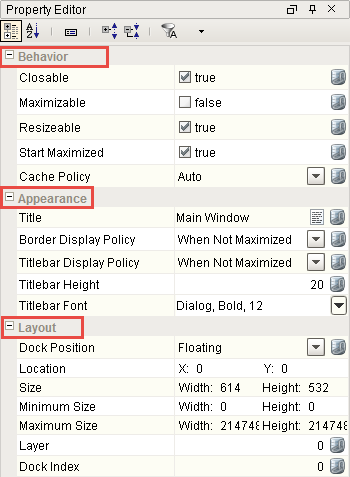 Window Properties